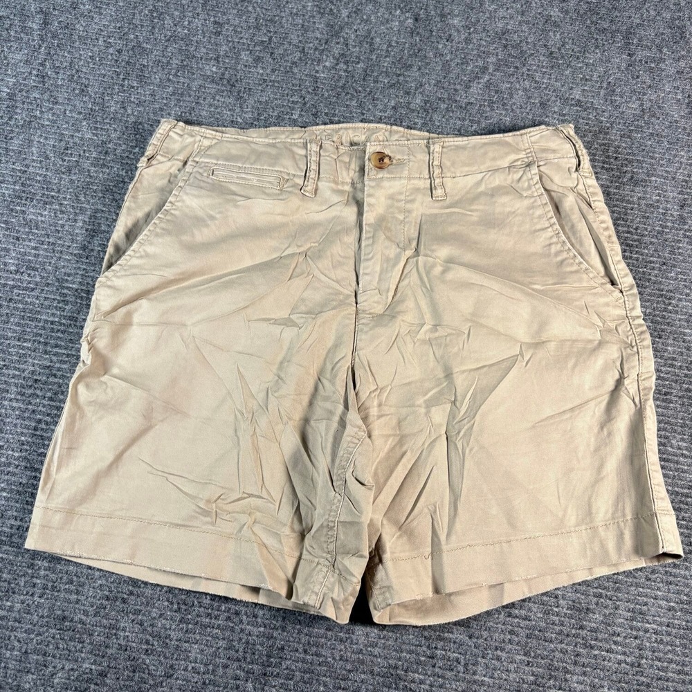 American Eagle Chino Shorts Mens 31 Khaki Excellent Classic Next Level Flex